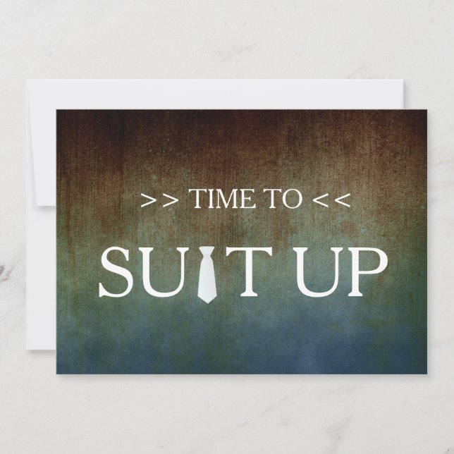 Zeit zum Anzug Einladung (Vorderseite)