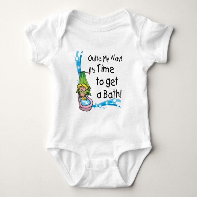Zeit zum Baden Baby Strampler (Vorderseite)