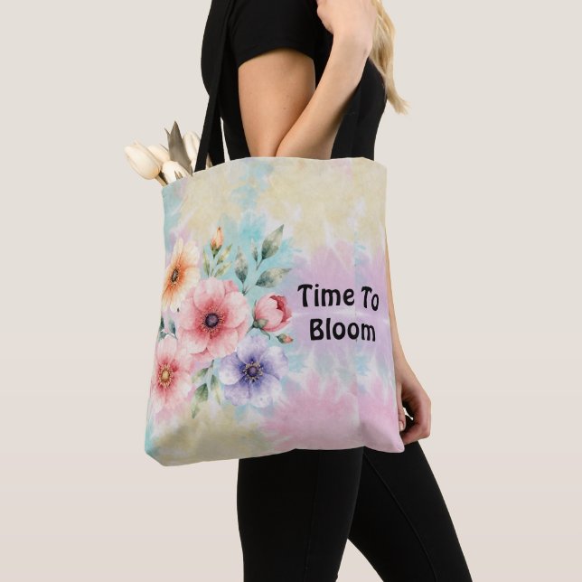 Zeit zum Blühen Tie Dye Florals Tasche (Von Nahem)