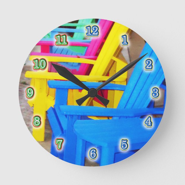 Zeit zum Entspannen Runde Wanduhr (Vorderseite)