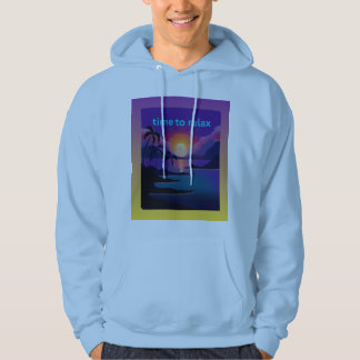 Zeit zum Entspannen Tropischer Sonnenuntergang Her Hoodie