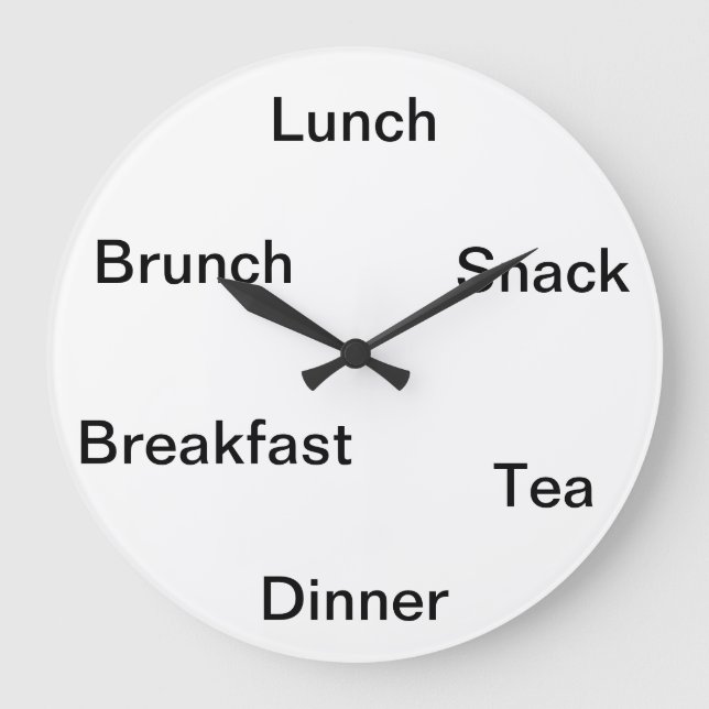 Zeit zum Essen Große Wanduhr (Vorderseite)