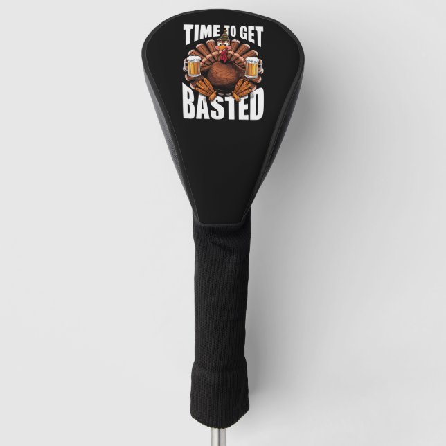 Zeit zum gebastelten Erntedank Türkei Bier Golf Headcover (Vorderseite)