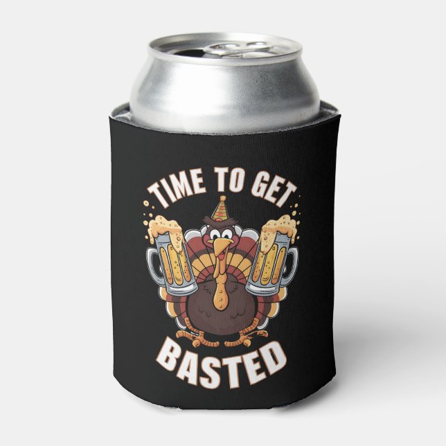 Zeit zum gebastelten lustigen Bierbrauer Erntedank Dosenkühler (Kanne Vorderseite)