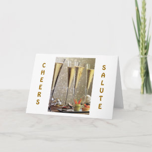 Zeit zum GRATULIEREN=CHAMPAGNER-TOAST Karte
