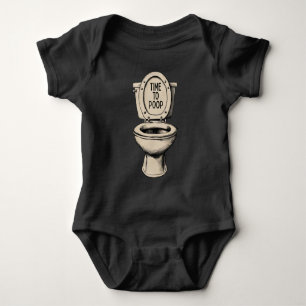 Zeit zum Kacken Lustige Toilette Baby Strampler