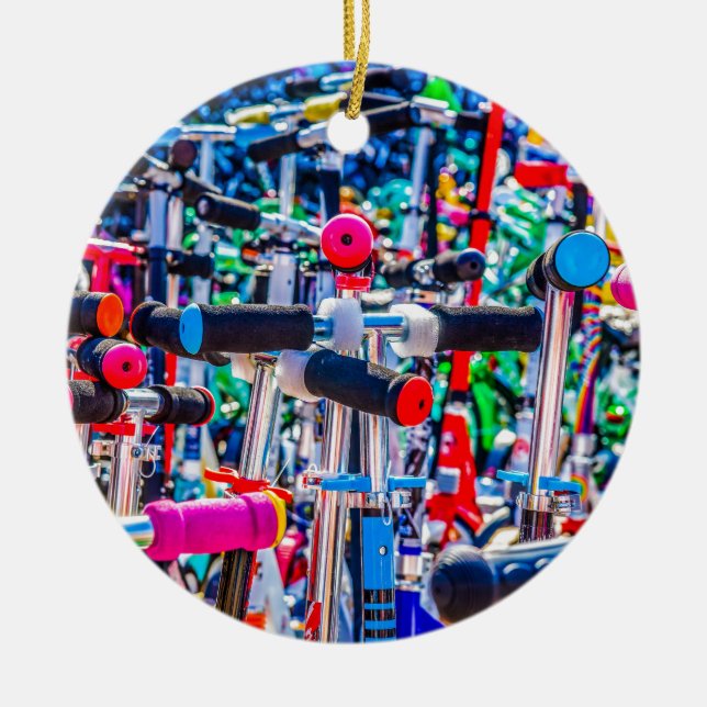 Zeit zum Kauf eines Scooters Keramikornament (Vorne)