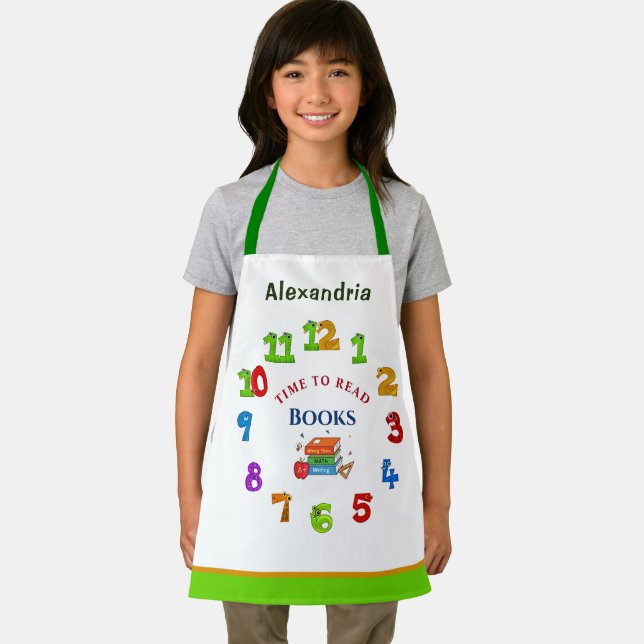 Zeit zum Lesen von Büchern, in denen Kinder indivi Schürze (Insitu)