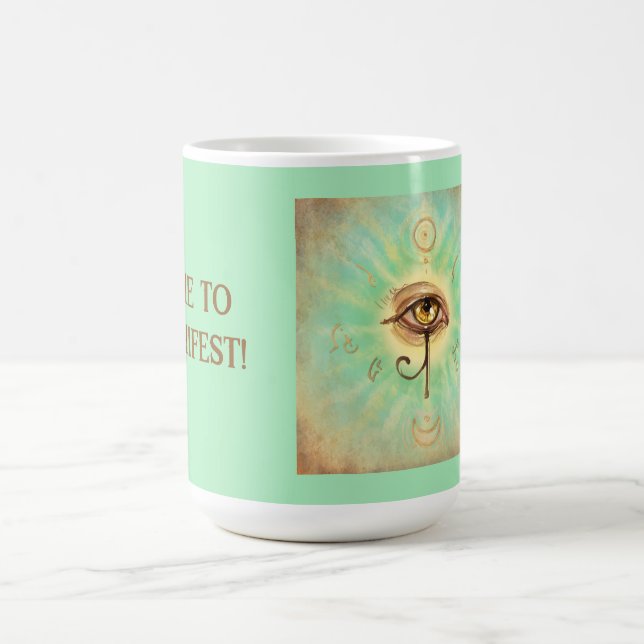 Zeit zum Manifest ! - egyptische Magie Kaffeetasse (Mittel)