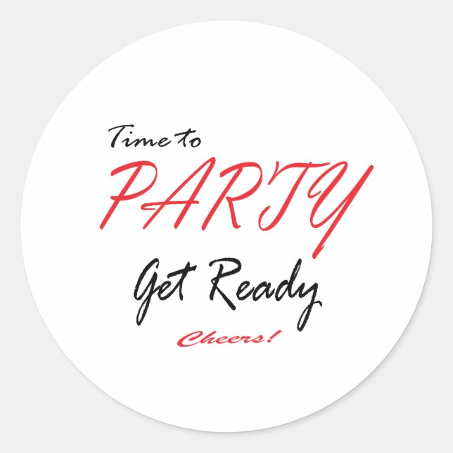 Zeit zum Party jubelt! Aufkleber (Vorderseite)