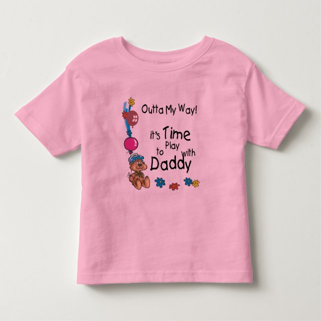 Zeit zum Spielen mit Daddy2 Kleinkind T-shirt (Vorderseite)