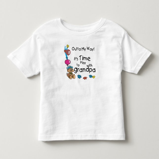 Zeit zum Spielen mit Opa Kleinkind T-shirt (Vorderseite)