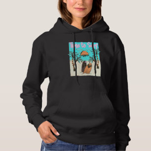 Zeit zum Surfen Beach Surfen Vintag Surfen Hoodie