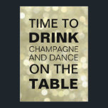 Zeit zum Trinken Champagner Gold 50. Geburtstag Ei Einladung<br><div class="desc">Das niedliche Sprichwort Time to Drink Champagne und Tanz auf dem Tisch ist eine lustige und kokette Geburtstagseinladung,  die sich perfekt für die 50. Geburtstagsfeier eignet. Diese Einladung ist jedoch für jedes Alter leicht anzupassen,  inklusive des 40.,  30. oder 21. Geburtstags-Party.</div>