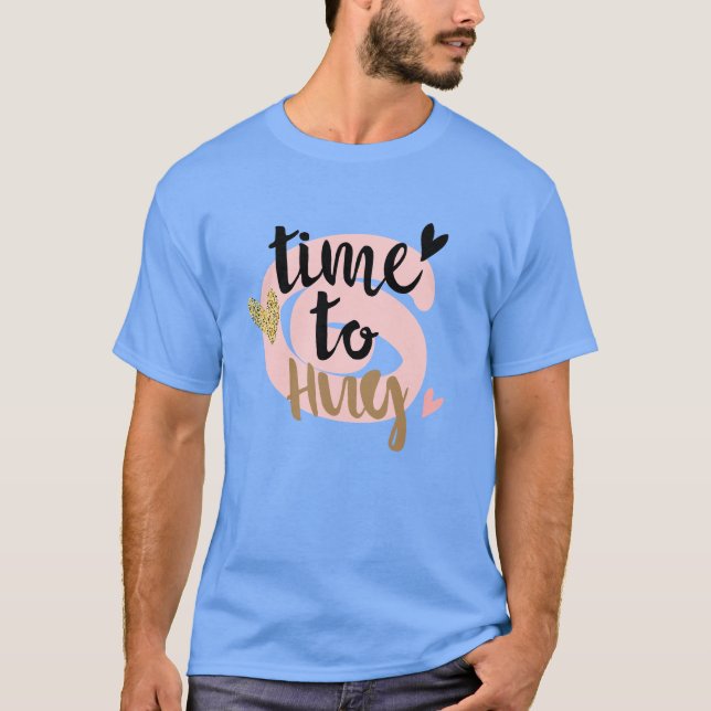 Zeit zum Umarmen | Happy Valentine's Day Modern Gi T-Shirt (Vorderseite)