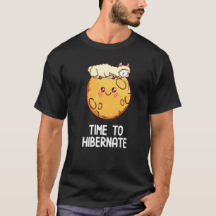 Zeit zum Winterschlaf Ziege Mond Schlafend Winter T-Shirt