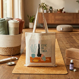 Zeit zum Yoga illustrierte Tasche