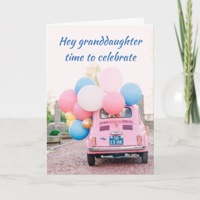 ZEIT ZUR FESTLEGUNG DER BIRTHDAKARTE "GRANDDAUGHTE KARTE (Vorderseite)