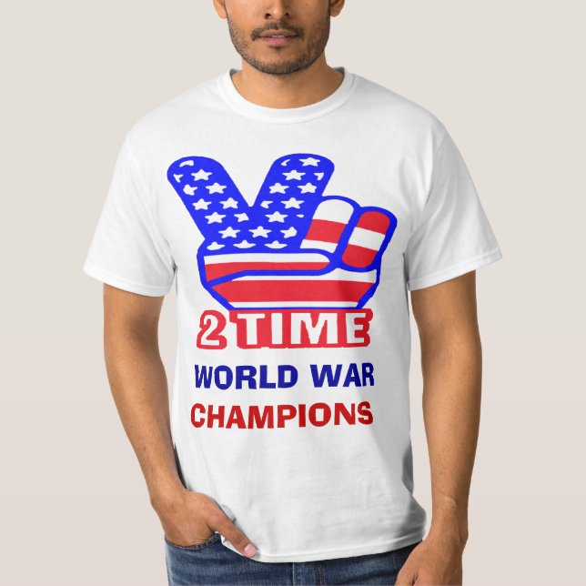 Zeit zwei zurück zu hinterem Weltkrieg kaut T - T-Shirt (Vorderseite)
