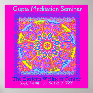 Zeitalter-rosa Mandala-Plakat 1 Poster