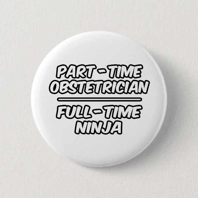 Zeitbeobachter...Vollzeit-Ninja Button (Vorderseite)