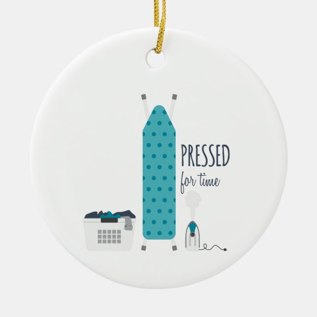 Zeitdruck Keramik Ornament (Vorne)