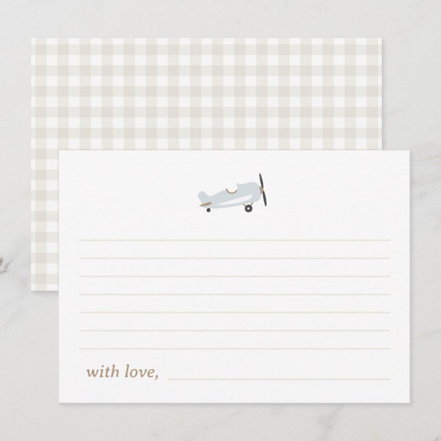 "Zeitfliegen" Flugzeitkapselkarten Dankeskarte (Vorne/Hinten)