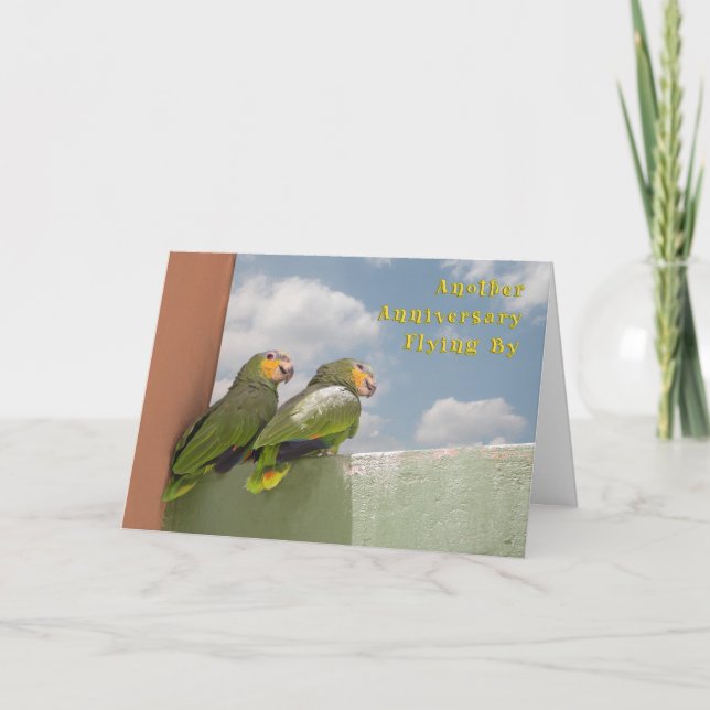 Zeitfliegen Jahrestag Karte (Vorderseite)