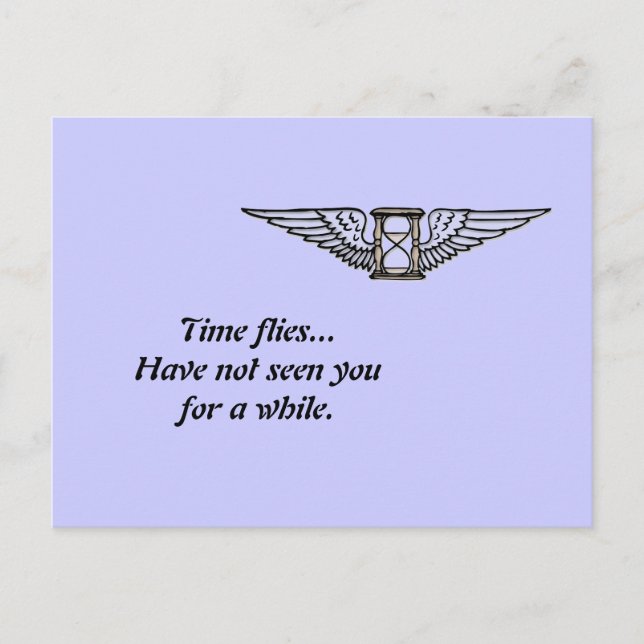 Zeitfliegen Postkarte (Vorderseite)