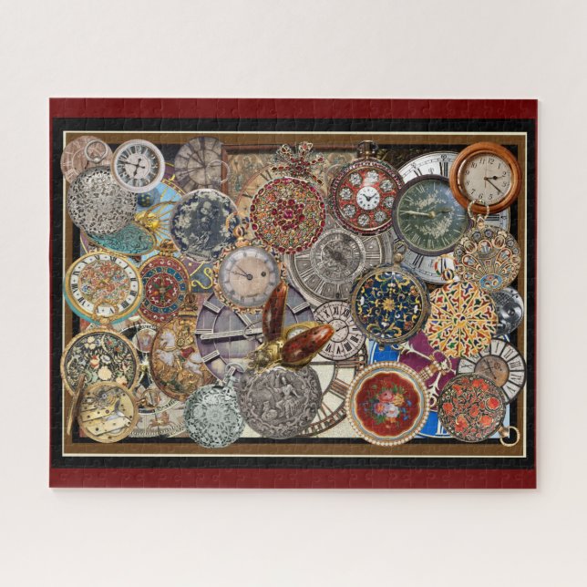 Zeitfliegen und Uhrenpuzzle (Horizontal)