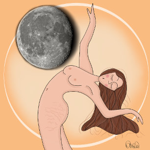 Zeitfluss – Künstlerische Frauenwanduhr (ohne KI) Runde Wanduhr