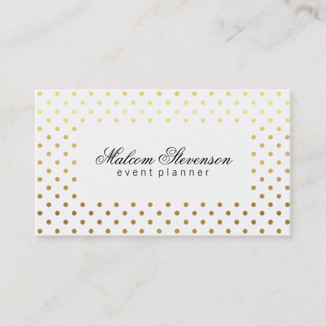 zeitgemäß | Polka Dots | Gold III Visitenkarte (Vorderseite)