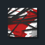 Zeitgemäße Abstrakte Aquarellfarbe Leinwanddruck<br><div class="desc">Stilvolles,  modernes Schwarz-Weiß-Design mit einem künstlerischen Holzschnitt,  überlagert über Memphis-Stilelemente; gestalterische Elemente schaffen Highlights und Schatten. Sie können die Hintergrundfarbe anpassen. Wählen Sie 'anpassen' und navigieren Sie zum Bereich Ebenen,  um das Bild(e) anzuzeigen und die Hintergrundfarbe zu ändern,  um Ihr Design an den Anzug Ihrer Wohngestaltung anzupassen.</div>