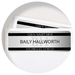 Zeitgemäße Imitate Silver Ombre Stripes & Black