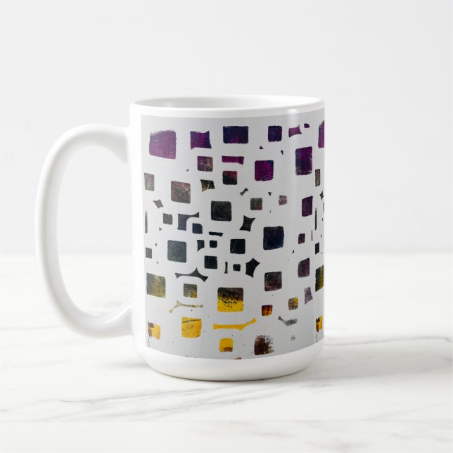 Zeitgemäße Lila Gold-Tasse Kaffeetasse (Links)