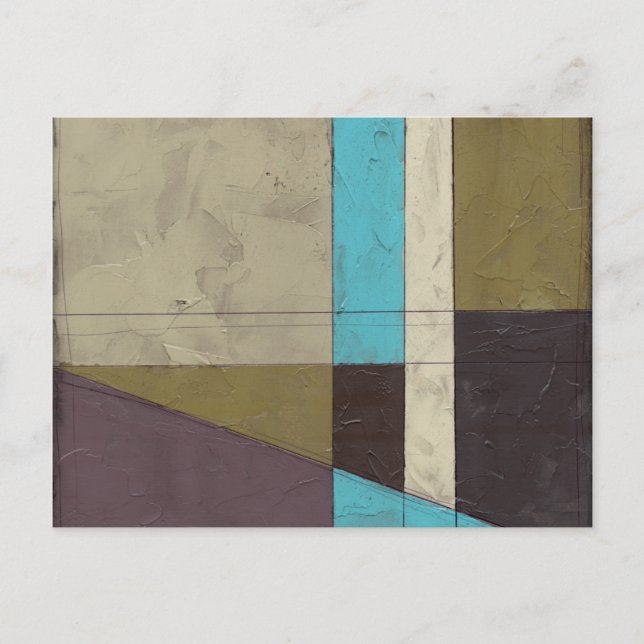 Zeitgemäße Minimalistische Malerei mit tiefer Farb Postkarte (Vorderseite)