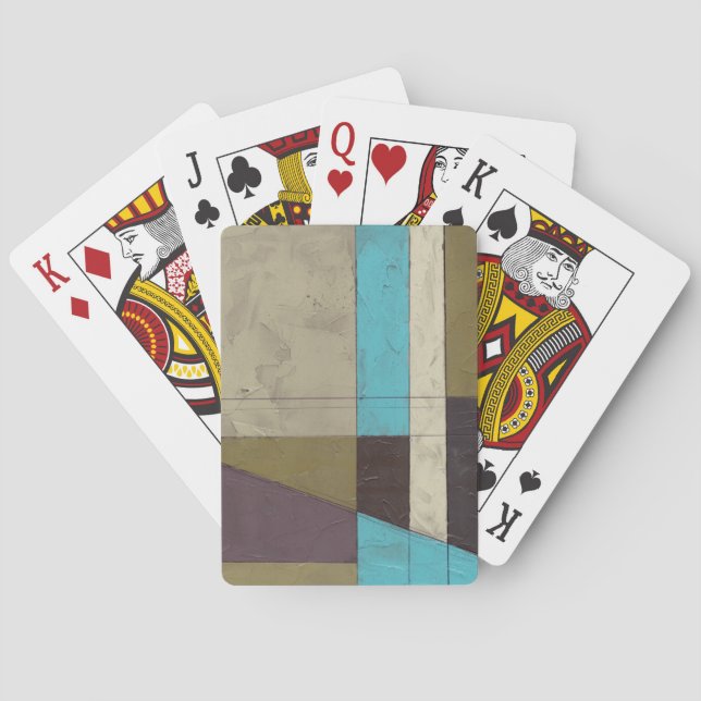 Zeitgemäße Minimalistische Malerei mit tiefer Farb Spielkarten (Rückseite)