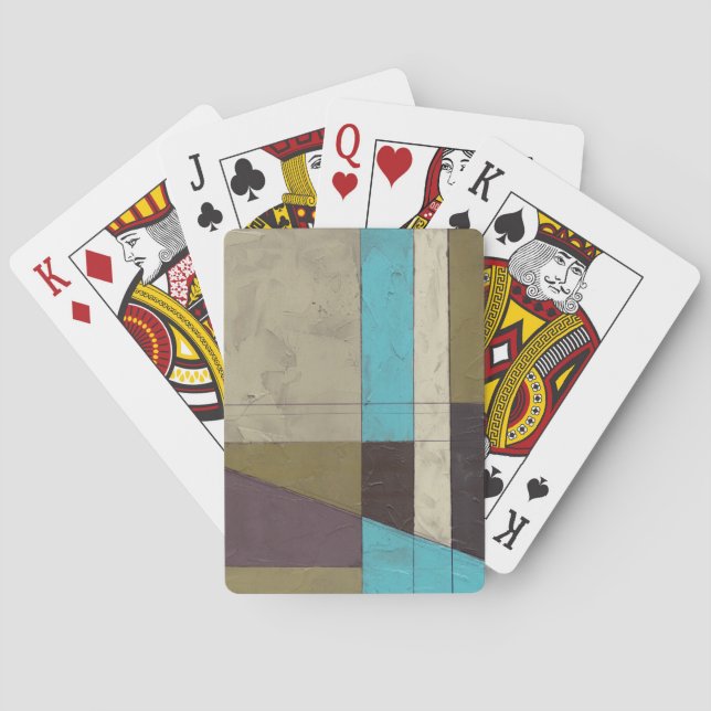 Zeitgemäße Minimalistische Malerei mit tiefer Farb Spielkarten (Rückseite)