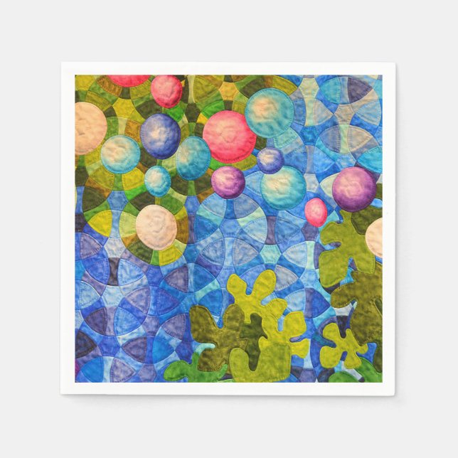 Zeitgemäße Quiltierung Serviette (Vorderseite)