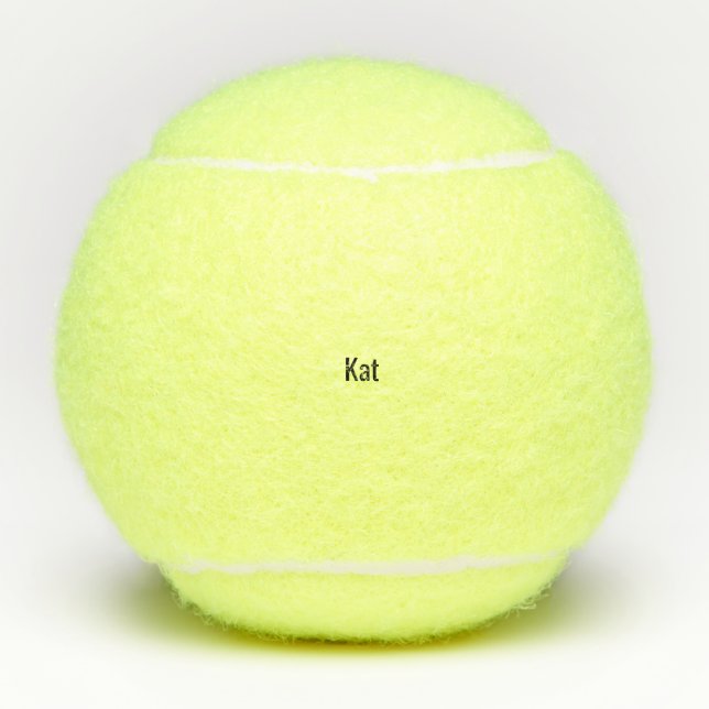Zeitgemäßer Schriftart Individuelle Name Einfach Tennisbälle (Vorderseite)
