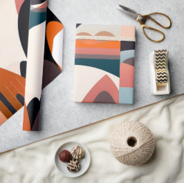 Zeitgemäßes Abstraktes Kunstpapier Geschenkpapier