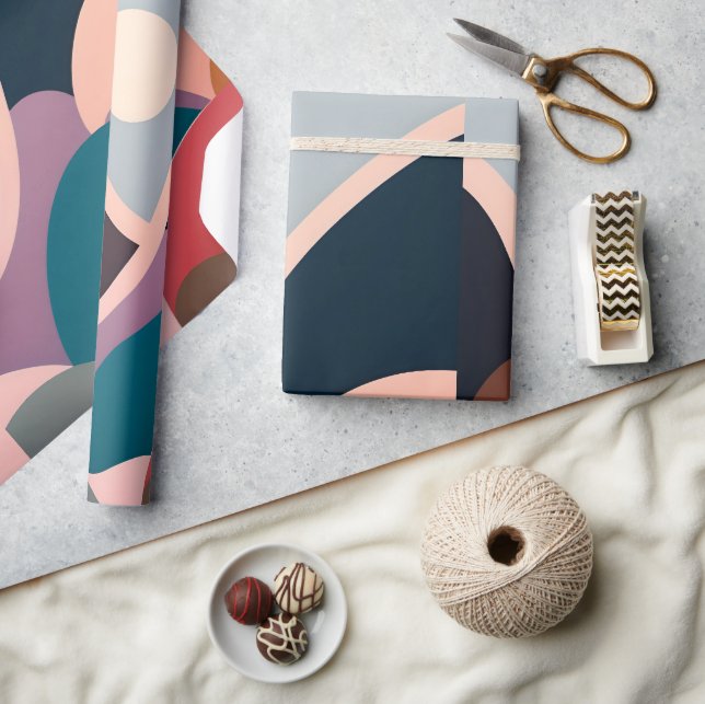 Zeitgemäßes Abstraktes Kunstpapier Geschenkpapier (Kunsthandwerk)