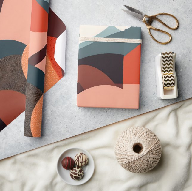 Zeitgemäßes Abstraktes Kunstpapier Geschenkpapier (Kunsthandwerk)