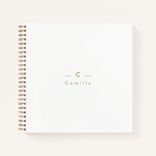 Zeitgemäßes Minimalbrautheft Notizbuch