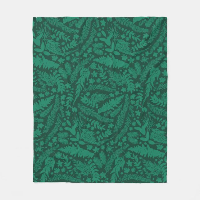 Zeitgemäßes Papier für botanische Impressionen Fleecedecke (Vorderseite)