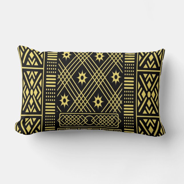 Zeitgenössisch: Afrikanisches Design Lendenkissen (Vorderseite)