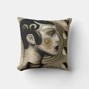 Zeitgenössisch: Art Deco/Art Nouveau Style Kissen
