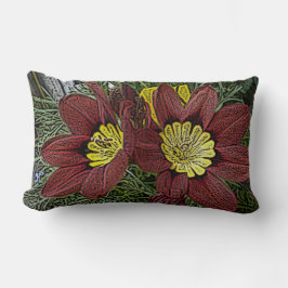 zeitgenössisch farbenfrohe moderne Blume Lendenkissen