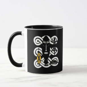 Zeitgenössische abstrakte afrikanische Stammeskuns Tasse