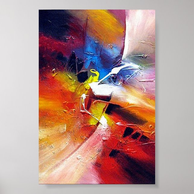 Zeitgenössische Abstrakte Ausdrucksstil-Malerei Poster (Vorne)